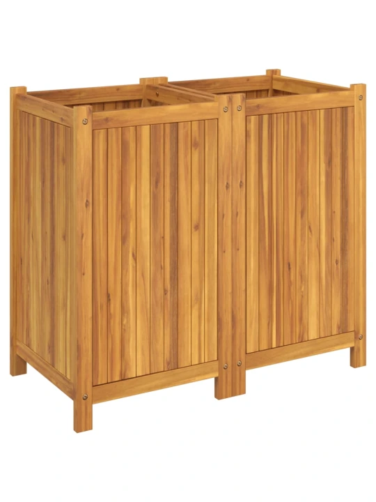 Zahradní truhlík s vložkou 84x42x75 cm masivní akáciové dřevo