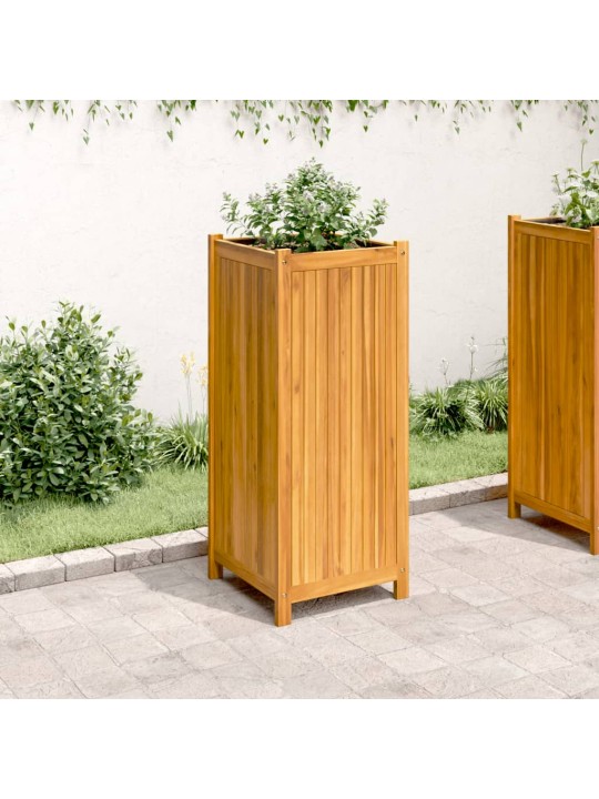 Zahradní truhlík s vložkou 42x42x100 cm masivní akáciové dřevo