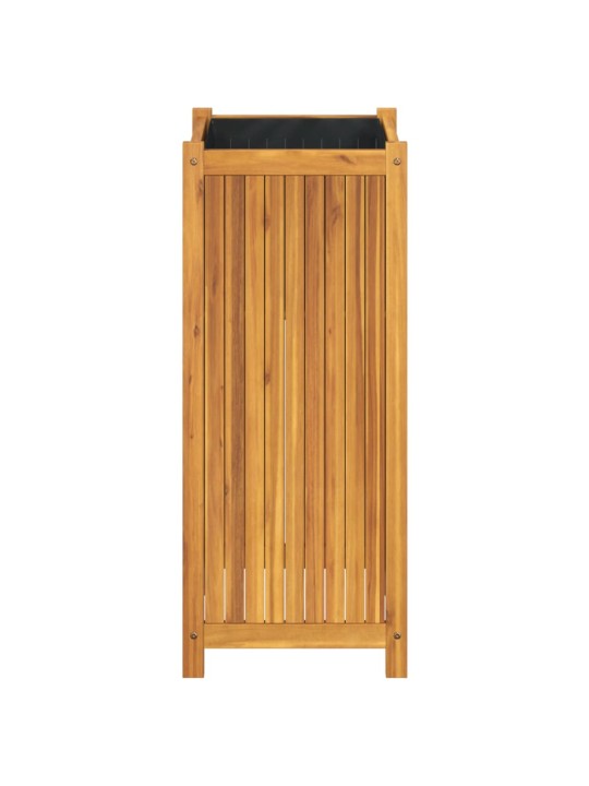 Zahradní truhlík s vložkou 42x42x100 cm masivní akáciové dřevo