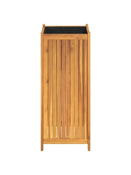Zahradní truhlík s vložkou 42x42x100 cm masivní akáciové dřevo