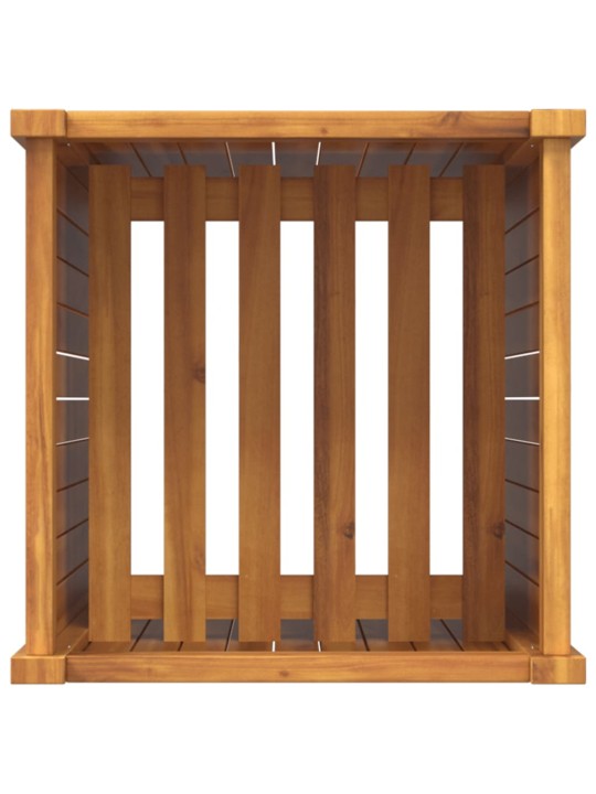 Zahradní truhlík s vložkou 42x42x100 cm masivní akáciové dřevo