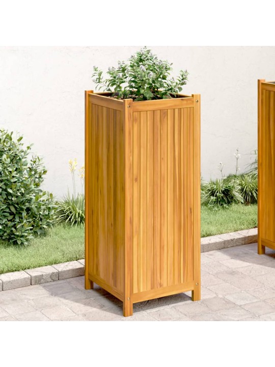 Zahradní truhlík s vložkou 42x42x100 cm masivní akáciové dřevo