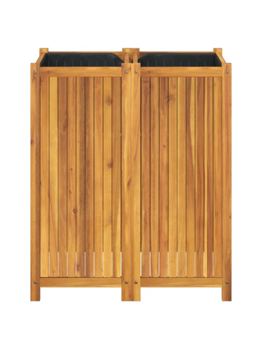 Zahradní truhlík s vložkou 84x42x100 cm masivní akáciové dřevo