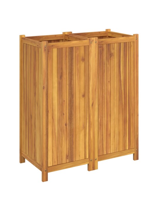 Zahradní truhlík s vložkou 84x42x100 cm masivní akáciové dřevo