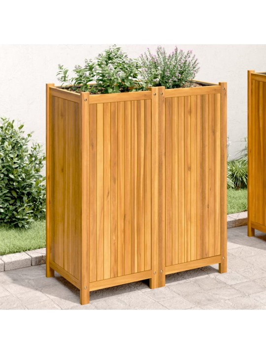 Zahradní truhlík s vložkou 84x42x100 cm masivní akáciové dřevo