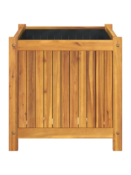 Zahradní truhlík s vložkou 50x50x50 cm masivní akáciové dřevo