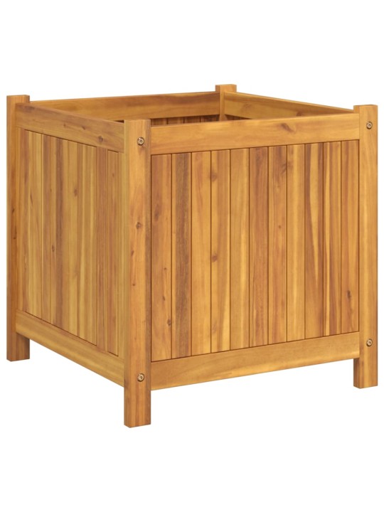 Zahradní truhlík s vložkou 50x50x50 cm masivní akáciové dřevo