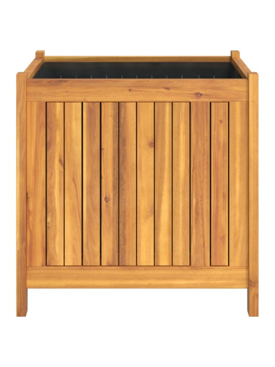 Zahradní truhlík s vložkou 50x50x50 cm masivní akáciové dřevo