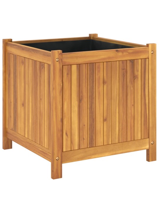 Zahradní truhlík s vložkou 50x50x50 cm masivní akáciové dřevo
