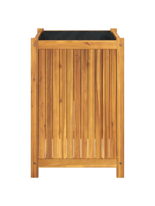 Zahradní truhlík s vložkou 50x50x75 cm masivní akáciové dřevo