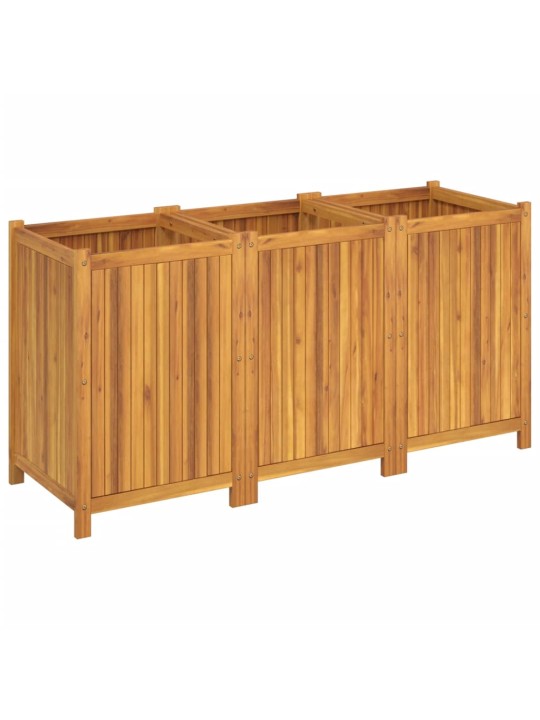 Zahradní truhlík s vložkou 150x50x75 cm masivní akáciové dřevo