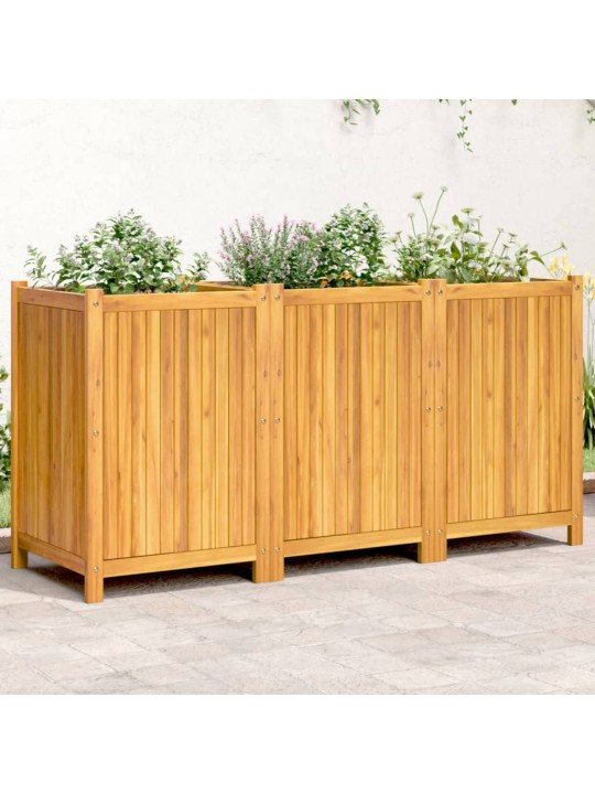 Zahradní truhlík s vložkou 150x50x75 cm masivní akáciové dřevo