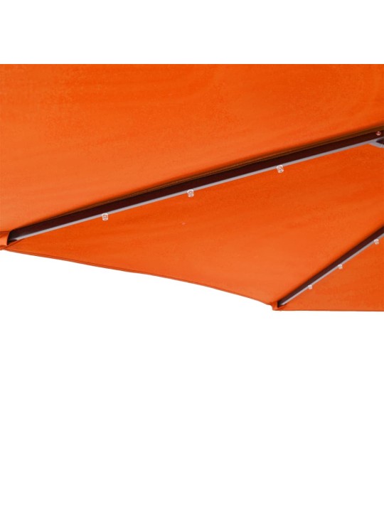 Zahradní slunečník s led a ocelovou tyčí terakota 225x225x212cm