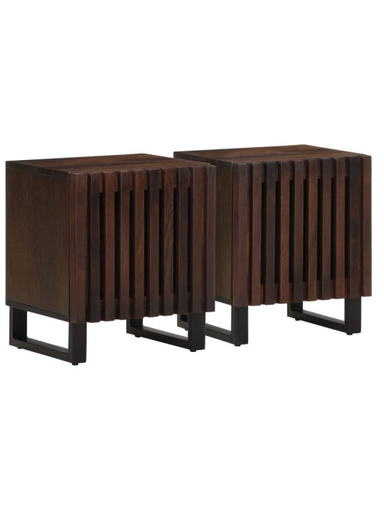Noční stolky 2 ks 40 x 34 x 46 cm masivní mangovníkové dřevo