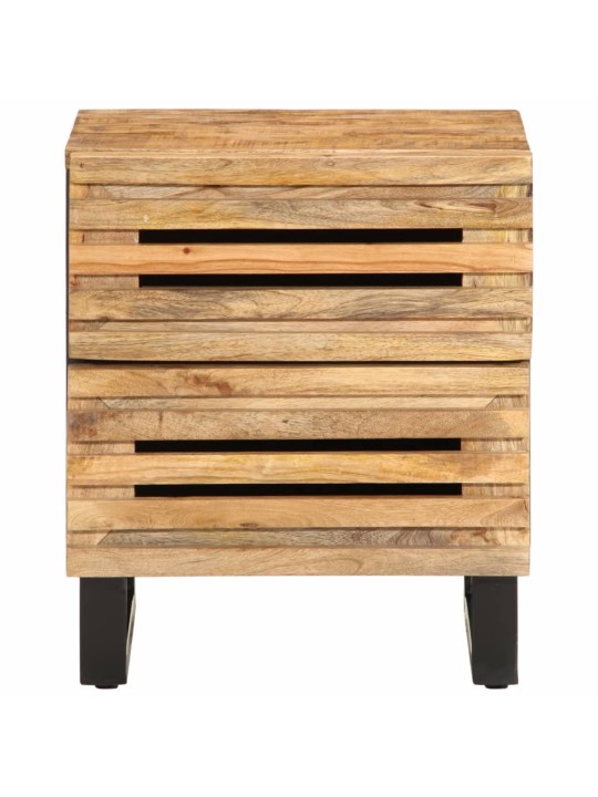 Noční stolek 40 x 34 x 46 cm masivní hrubé mangovníkové dřevo