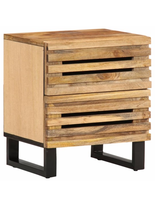 Noční stolky 2 ks 40x34x46 cm masivní hrubé mangovníkové dřevo