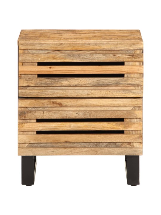 Noční stolky 2 ks 40x34x46 cm masivní hrubé mangovníkové dřevo