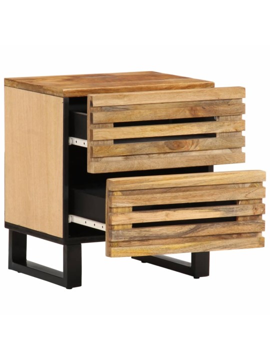 Noční stolky 2 ks 40x34x46 cm masivní hrubé mangovníkové dřevo