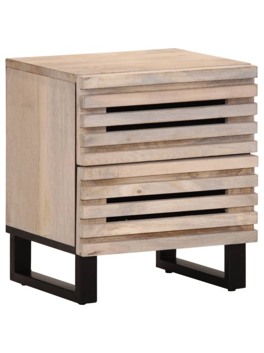 Noční stolky 2 ks 40x34x46 cm masivní bělené mangovníkové dřevo