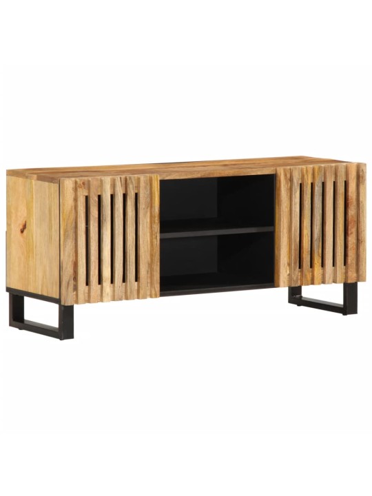 Tv skříňka 105 x 34 x 46 cm masivní hrubé mangovníkové dřevo