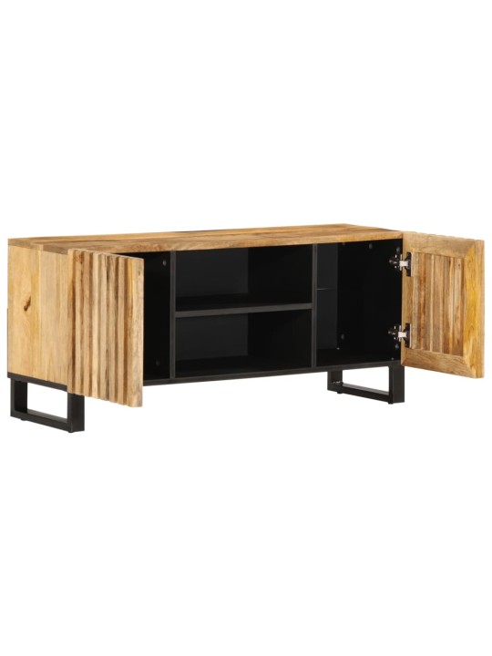 Tv skříňka 105 x 34 x 46 cm masivní hrubé mangovníkové dřevo