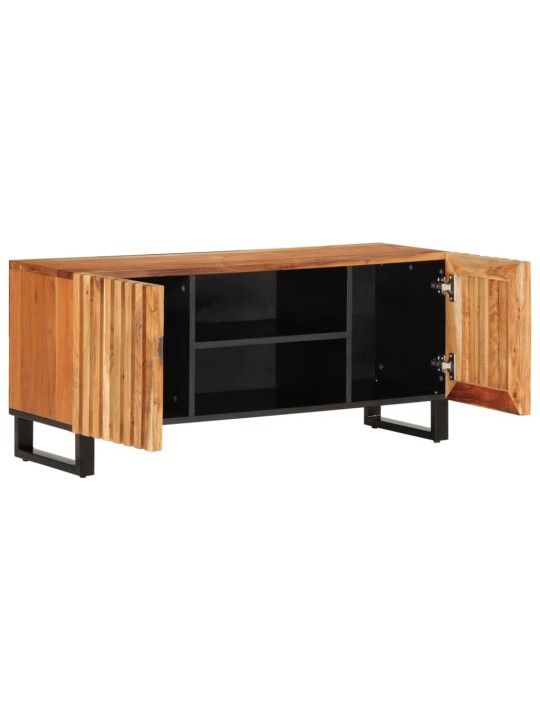 Tv skříňka 105 x 34 x 46 cm masivní akáciové dřevo