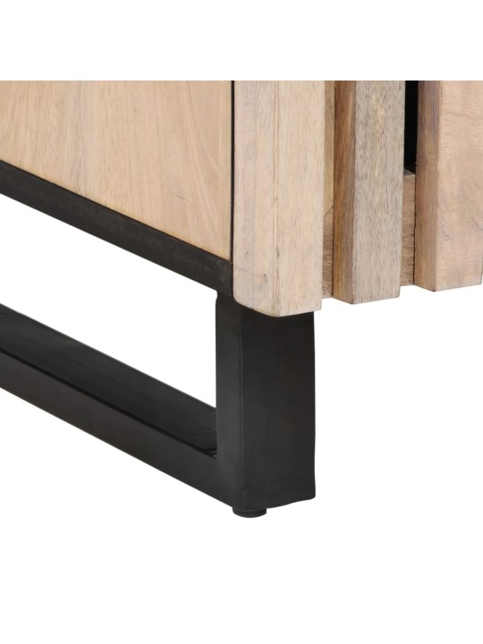TV skříňka bílá 105 x 34 x 46 cm masivní mangovníkové dřevo