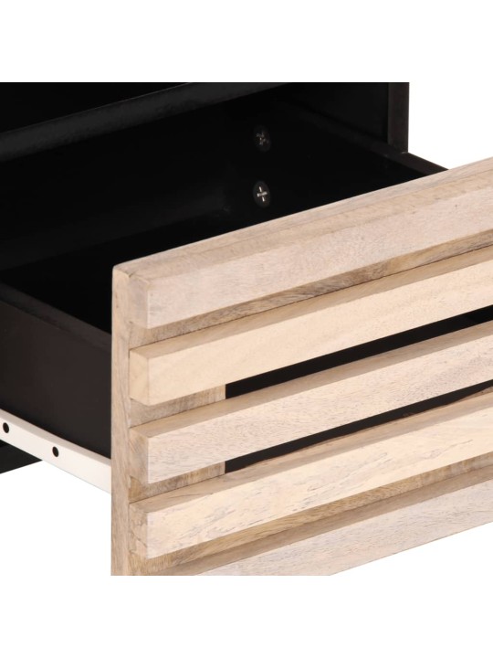 TV skříňka bílá 70 x 34 x 46 cm masivní mangovníkové dřevo