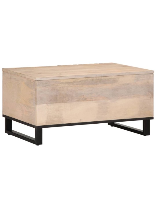 Konferenční stolek bílý 80x51x40 cm masivní mangovníkové dřevo