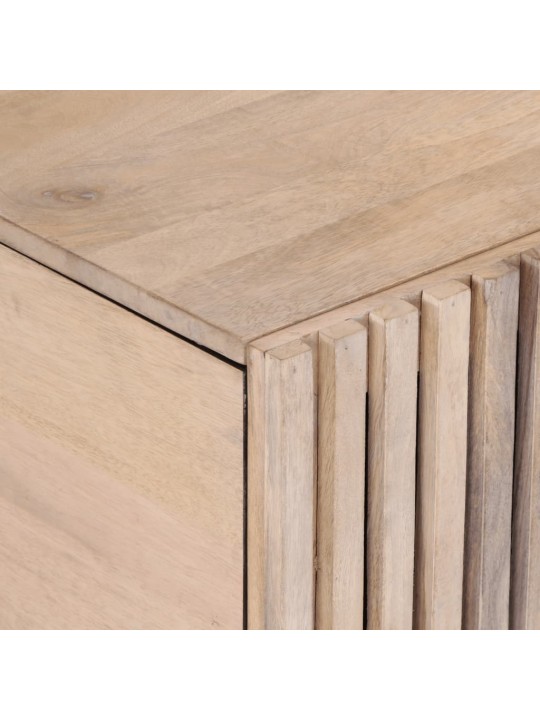 Konferenční stolek bílý 80x51x40 cm masivní mangovníkové dřevo