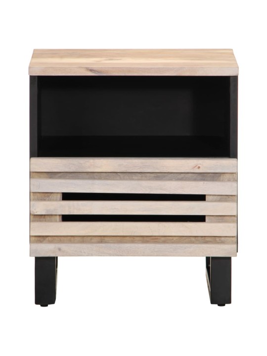 Noční stolky 2 ks 40x34x46 cm masivní bělené mangovníkové dřevo