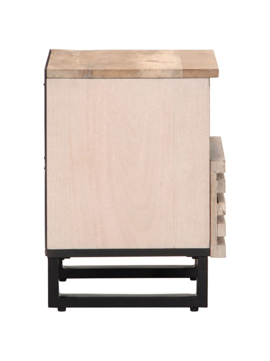 Noční stolky 2 ks 40x34x46 cm masivní bělené mangovníkové dřevo