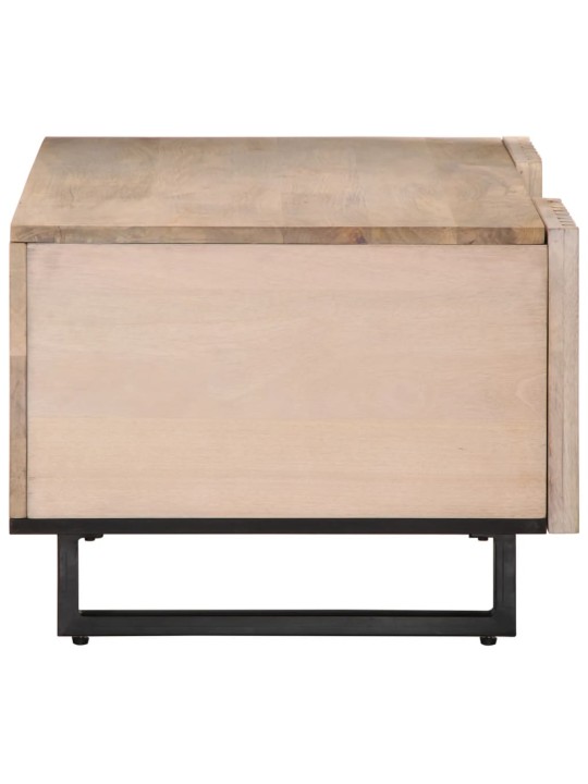 Konferenční stolek bílý 100x55x40 cm masivní mangovníkové dřevo