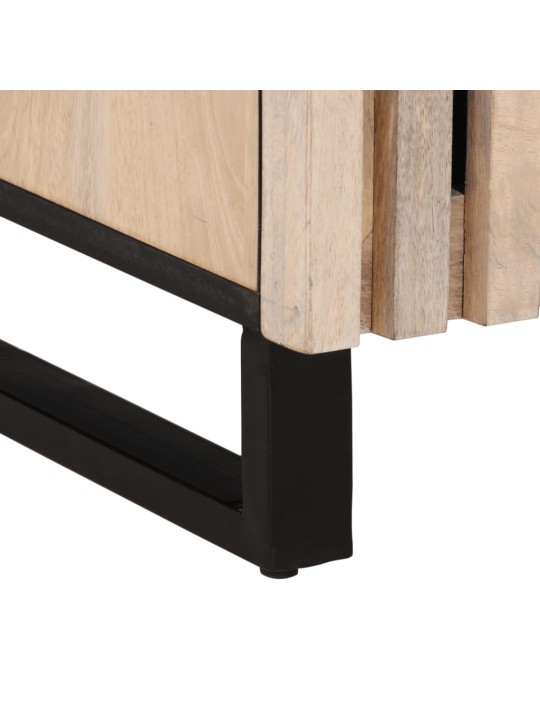 Konferenční stolek bílý 100x55x40 cm masivní mangovníkové dřevo