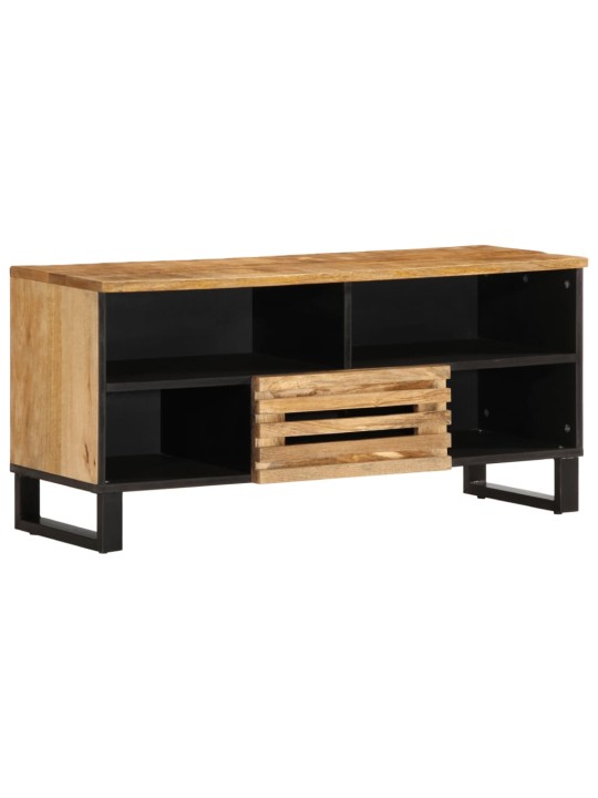 TV skříňka 100 x 34 x 46 cm masivní hrubé mangovníkové dřevo