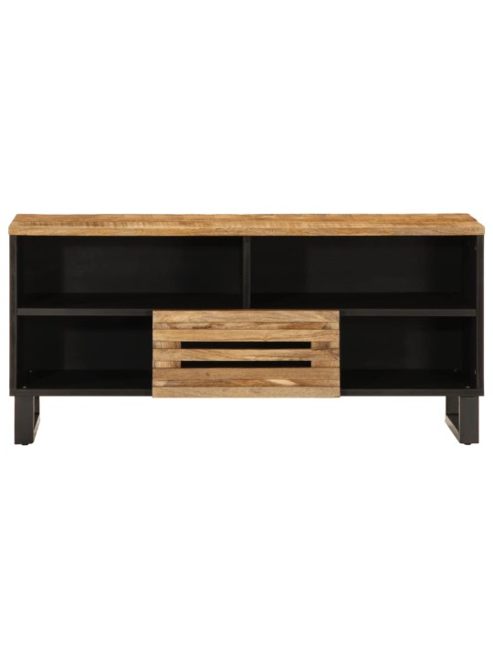 TV skříňka 100 x 34 x 46 cm masivní hrubé mangovníkové dřevo