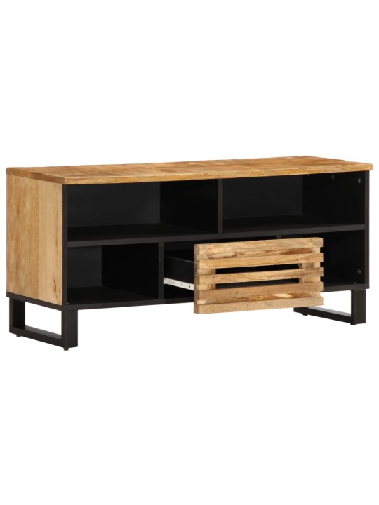 TV skříňka 100 x 34 x 46 cm masivní hrubé mangovníkové dřevo