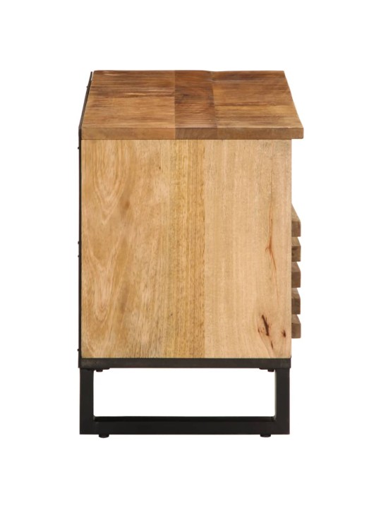 TV skříňka 100 x 34 x 46 cm masivní hrubé mangovníkové dřevo
