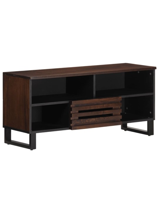 TV skříňka hnědá 100 x 34 x 46 cm masivní mangovníkové dřevo