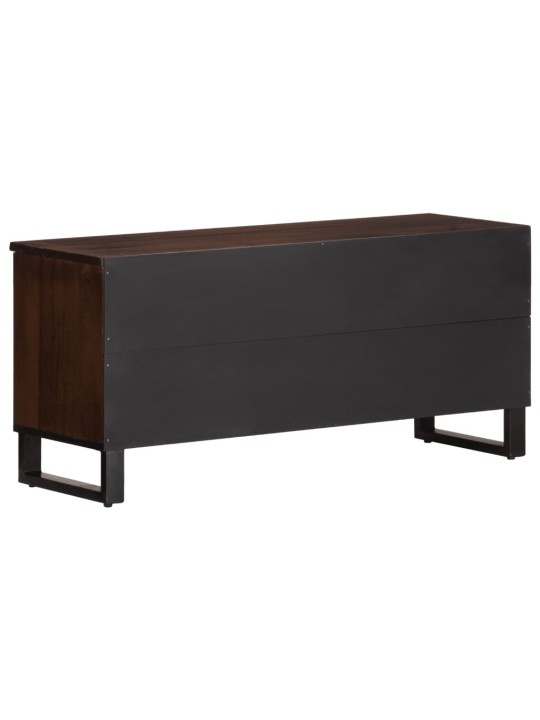 TV skříňka hnědá 100 x 34 x 46 cm masivní mangovníkové dřevo