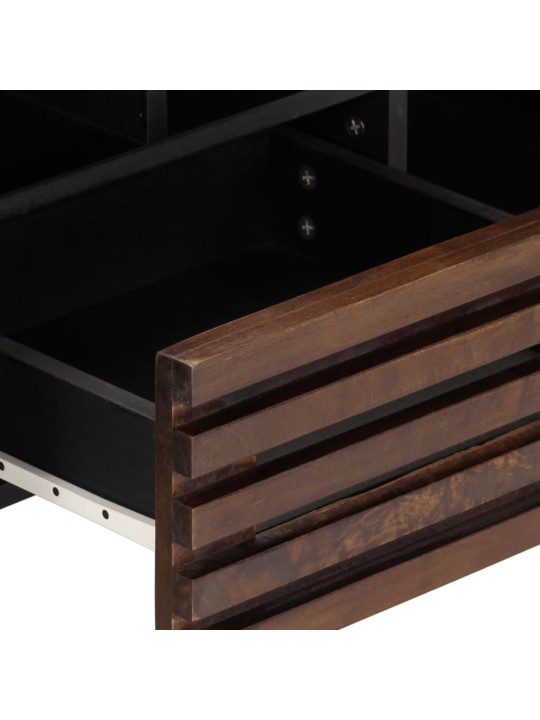 TV skříňka hnědá 100 x 34 x 46 cm masivní mangovníkové dřevo