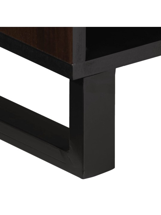 TV skříňka hnědá 100 x 34 x 46 cm masivní mangovníkové dřevo