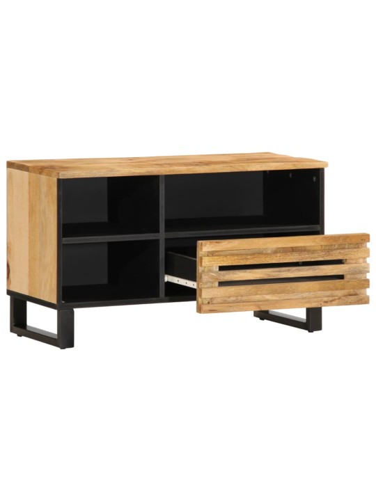 TV skříňka 80 x 34 x 46 cm masivní hrubé mangovníkové dřevo