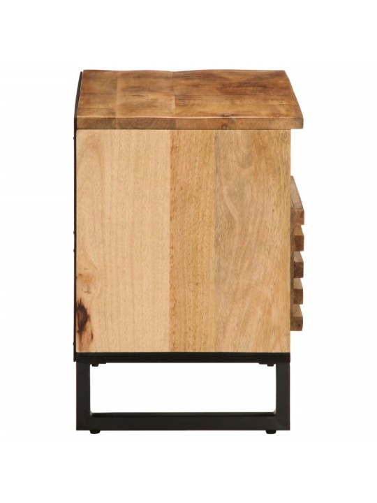 TV skříňka 80 x 34 x 46 cm masivní hrubé mangovníkové dřevo