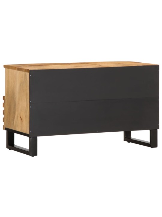 TV skříňka 80 x 34 x 46 cm masivní hrubé mangovníkové dřevo
