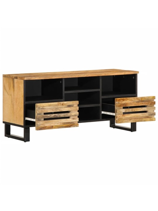 Tv skříňka 100 x 34 x 46 cm masivní hrubé mangovníkové dřevo