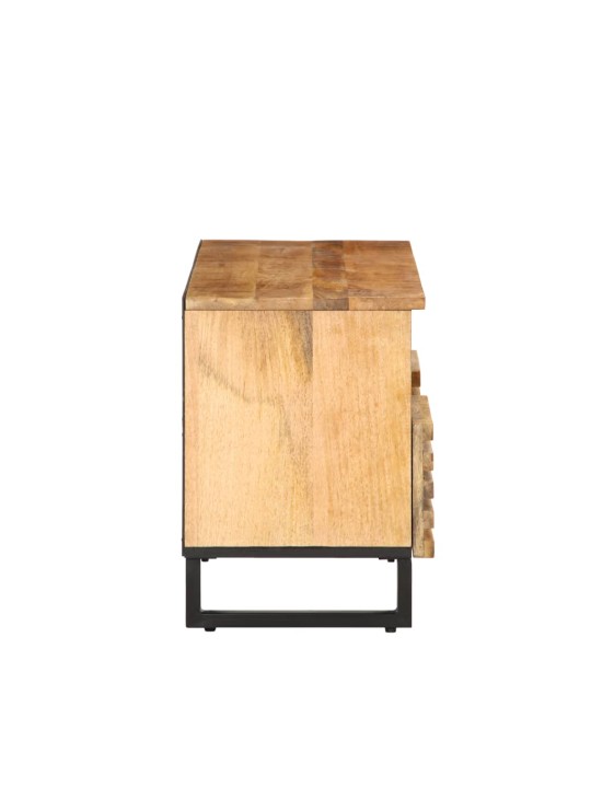 Tv skříňka 100 x 34 x 46 cm masivní hrubé mangovníkové dřevo