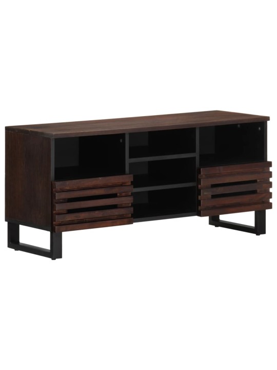 Tv skříňka hnědá 100 x 34 x 46 cm masivní mangovníkové dřevo