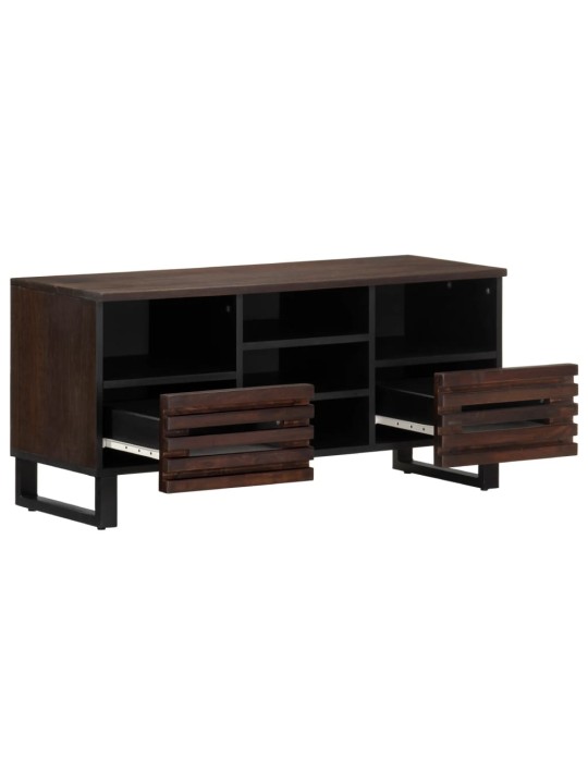 Tv skříňka hnědá 100 x 34 x 46 cm masivní mangovníkové dřevo