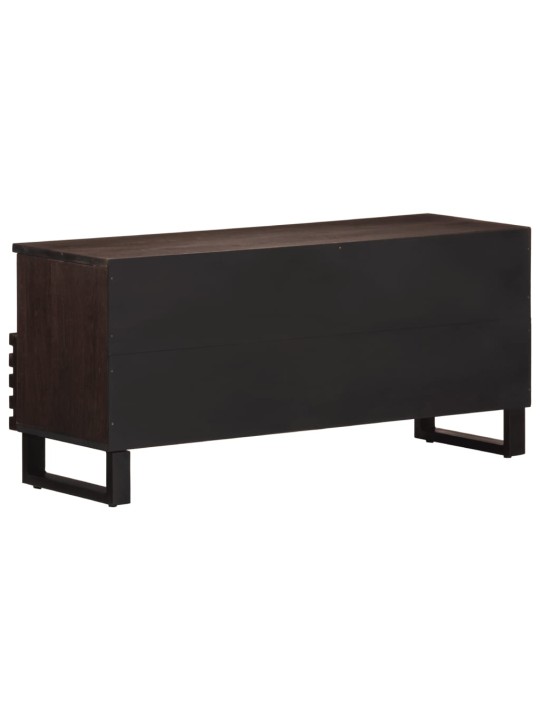 Tv skříňka hnědá 100 x 34 x 46 cm masivní mangovníkové dřevo